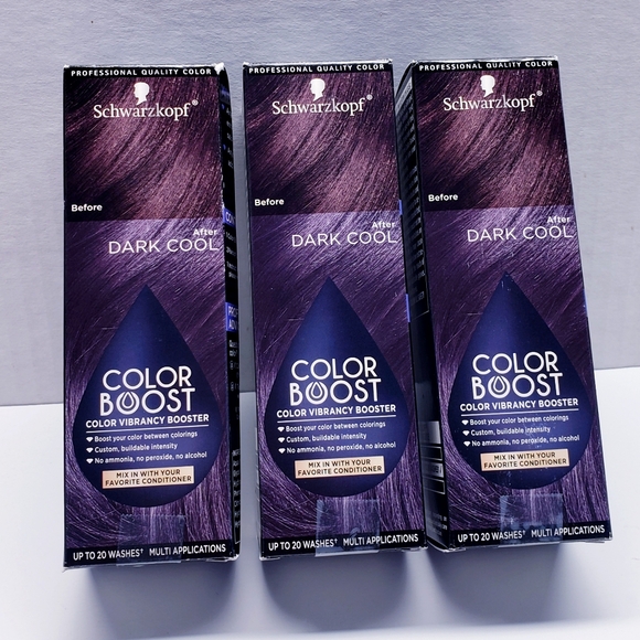 Schwarzkopf DARK COOL Color Boost Vibrancy Booster Up To 20 Washes (3 pack) - Picture 3 of 9